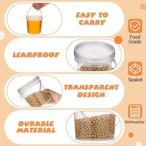 Seau en plastique PP transparent jetable de 800 ml pour les fêtes, idéal pour les boissons aux fruits - Product Image 4