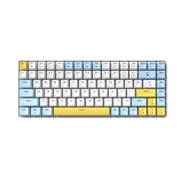 Free Wolf K84 Wired RGB Lighting USB Type C Interface ABS Material Programmable Full Size Compatible PC Laptop Desktop Keyboard