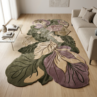 Tapis de salon en laine tufté à la main, design de luxe personnalisé pour hôtel
