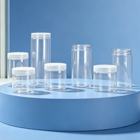Bocaux d'Emballage Transparents en Plastique pour Aliments et Cosmétiques, Flacons en Plastique de 50 ml à 500 ml pour Bonbons et Crème Capillaire, Vente en Gros