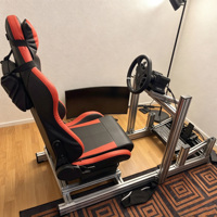 Nuevo Simulador de Carreras 4080, Kit de Cabina para Simulación de Conducción, Chasis 8040 de Aluminio Negro