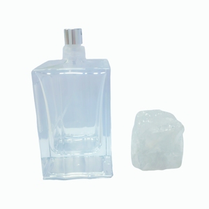 Botella de Perfume de Vidrio Vacía de Lujo con Tapa de Cristal Blanco Natural - Product Image 2