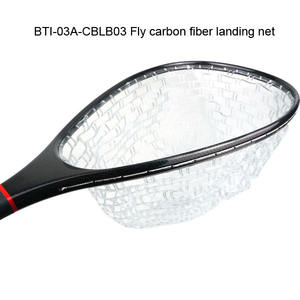 Meilleure vente filet de pêche à la mouche à long manche en fibre de carbone à tête ronde avec filet en caoutchouc transparent CBLB03 série E10 - Product Image 2