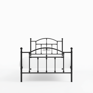 <b>Black</b> Powder Coated Steel Twin Bed <b>Frame</b> Rectangular Metal Bed Industrial Bedroom Furniture - Product Image 1