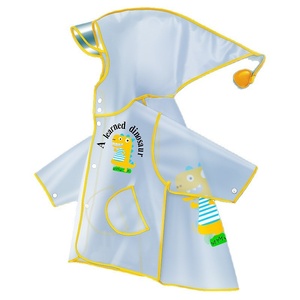 Impermeabile Universale per Bambini in EVA, Design a Cartoni Animati con Dinosauri, Impermeabile a Quadretti per Ragazzi e Ragazze - Product Image 1