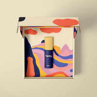 Boîte cadeau personnalisée de luxe légère et recyclable en carton ondulé auto-assemblable pour anniversaire, aromathérapie, café, boissons, bougies parfumées, avec revêtement UV