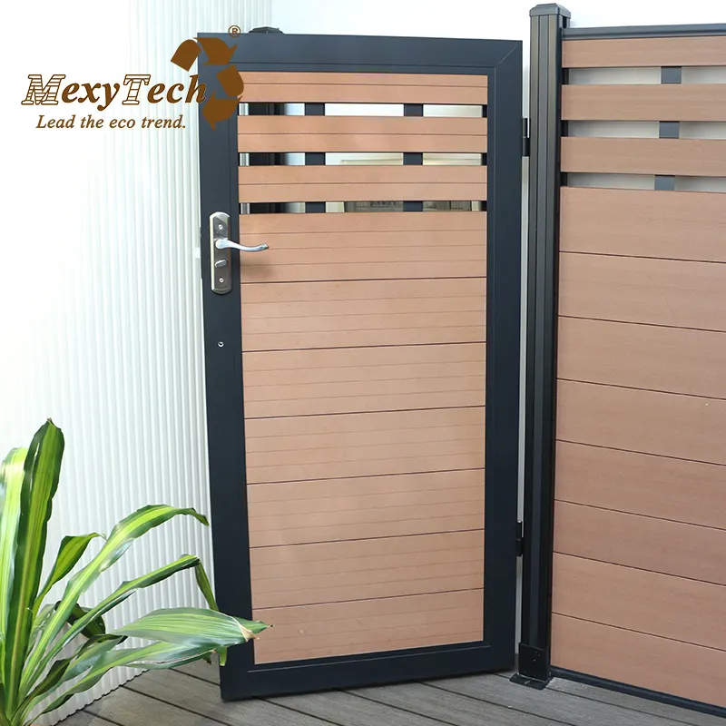 Sistema de vallas y puertas de aluminio, puerta de entrada para patio