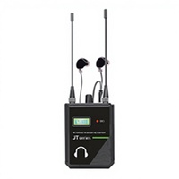 Microphone intra-auriculaire sans fil professionnel AIDI à condensateur, suppression du bruit, métal noir, son parfait pour les concerts en direct sur scène
