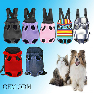 Pet Backpack Breathable Moderate Capacity Travel Dog Carrier Pattern Blue Green Red - Product Image 2