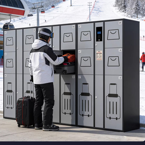 Casier <span class=keywords><strong>de</strong></span> rangement intelligent pour bagages, grande capacité, pour hôtels, aéroports, gares, voyageurs, E-cabinet - Product Image 1