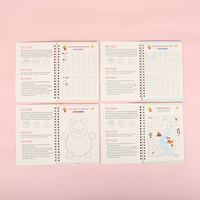 Cahier d'écriture réutilisable à spirale B5, cahier d'exercices de calligraphie magique 3D pour enfants