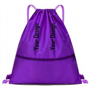 Custom Promotion Gift Full Color Logo Reusable Casual Use Big Capacity 12L Smooth Oxford Cloth Drawstring Tote - Product Image 1
