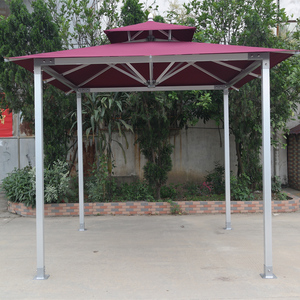Proveedor Chino de Gazebos de Aluminio de Lujo Personalizados en Forma de X para Jardín con Toldo de Poliéster Resistente al Viento y para Exteriores, Gazebo de Fibra de Vidrio - Product Image 4