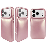 Casing HP iPhone 16 Pro Bentuk Bantal Full Wrap, Bahan Mono Halus Tebal Tahan Lama, Desain Kustom, Penyerap Benturan