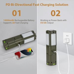 Ngoài trời khẩn cấp lều ánh sáng di động gấp dẫn đèn với khả năng sạc - Product Image 3