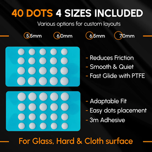 UHMW-PE phổ Dot Mouse feet Dot Giày trượt cho chuột chơi game PTFE superglide Chuột Giày trượt DIY - Product Image 5