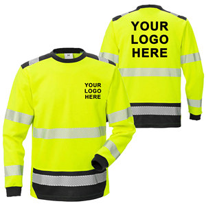 T-shirt <span class=keywords><strong>de</strong></span> sécurité à manches longues, respirant, à séchage rapide, haute visibilité, réfléchissant, avec réflecteur segmenté par transfert thermique pour la construction - Product Image 2