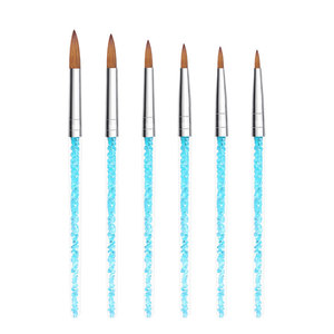 Kit d'outils <span class=keywords><strong>de</strong></span> nail art pour bordures 15 pièces, stylos <span class=keywords><strong>de</strong></span> pointillage en silicone pour gel UV et peinture cristal, pinceaux à manche en bois, modèle portable, vente en gros - Product Image 4