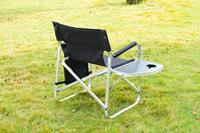 Chaise de camping robuste et surdimensionnée, pliable et portable, avec table latérale