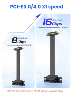 Tishric 16gbps tốc độ cao <span class=keywords><strong>PCI</strong></span>-E 4.0 3.0 1x cáp mở rộng chất lượng Trục 5cm/10cm dễ dàng cài đặt Cáp Riser máy tính linh hoạt mới - Product Image 3