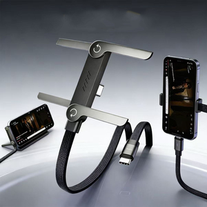 Câble de charge rapide coudé 2-en-1 MS 240W avec support de téléphone pliable – Charge et <span class=keywords><strong>montre</strong></span> simultanément à plusieurs angles - Product Image 5