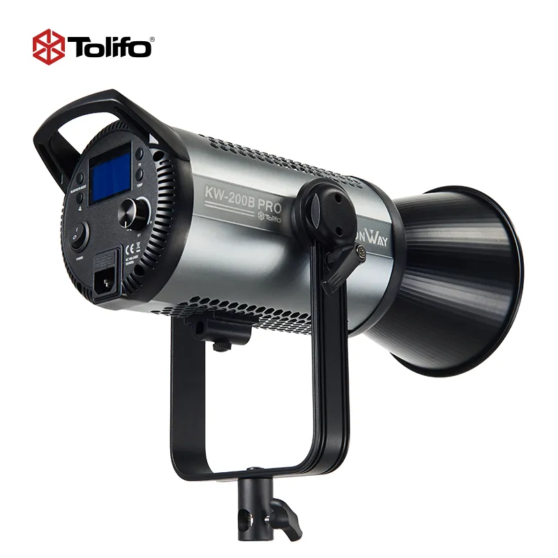 Tolifo KW-200B PRO iki renkli LED Video işığı 220W 2700K-6500K AC güç APP kontrolü 37700 Lux COB fotoğraf stüdyosu aydınlatma