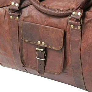 Bolsa de lona de cuero genuino impermeable para hombre de gran capacidad, la mejor bolsa de lona de cuero genuino con el mejor material. - Product Image 5