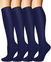 Chaussettes de compression en nylon et polyester de haute qualité, anti-ampoules, évacuant l'humidité, 20-30 mmHg, pour femmes et hommes, pour la circulation sanguine