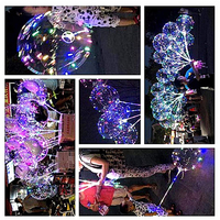 Ballons LED transparents Bobo Neonglo 2026, formes rondes et en forme de cœur, 18 pouces, pour décorations de fête d'anniversaire, de Pâques, de mariage