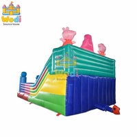 Toboggan gonflable simple WODI de qualité commerciale en PVC de 0,55 mm avec double glissière pour enfants et adultes, qualité professionnelle WODI pour la location