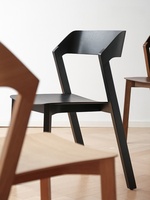 Chaise de salle à manger en bois massif de style nordique, chaise de salle à manger luxueuse en bois massif, chaise de table à manger moderne et simple avec dossier