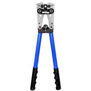 Pinza de crimpado de terminales Hx-50b, 10 AWG, grado industrial, acero con alto contenido de carbono, mango de agarre suave, crimpadora de cable de entrada frontal - Product Image 1