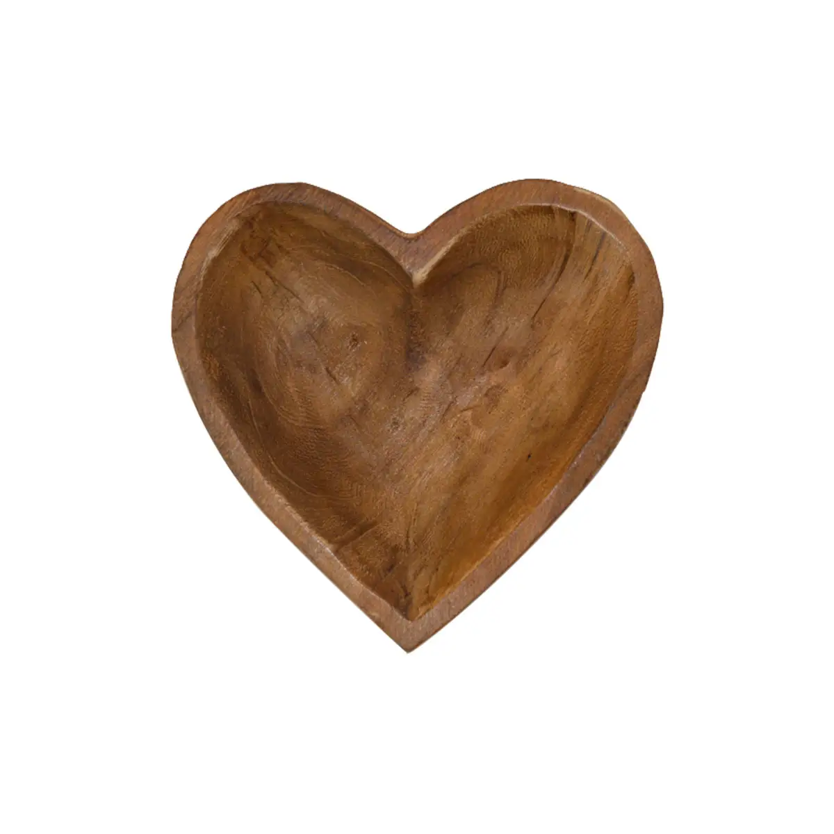 Unique design of the new wood tray hand carved wooden heart service tray fruit storage