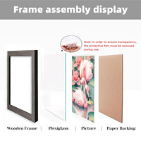Cadres en bois massif avec plexiglas A4 A3 12x16 16x20, support mural pour affiches, cadre photo en bois