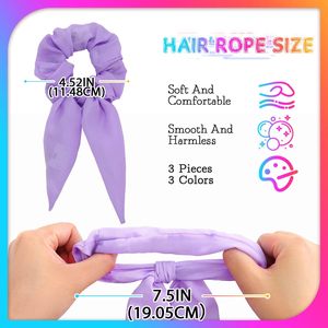 Neon Light Bow Cloth Scrunchies LED Ponytail Holders Flash Hair Ties Women Rave Party Birthday <strong>Halloween</strong> Christmas <strong>Decorations</strong> - Product Image 5