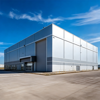 Almacén de Estructura de Acero Industrial de Diseño Moderno para Almacenamiento, Taller de Construcción de Acero Prefabricado Fácil de Montar