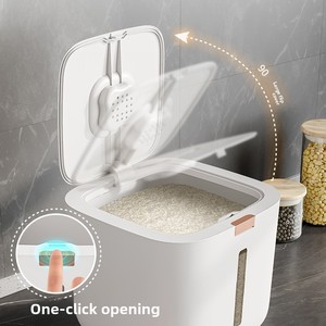 Conteneur de stockage de riz à pression – Seau en plastique de qualité alimentaire, hermétique, résistant à l'humidité et aux insectes – Capacité 5/10/15/20L - Product Image 4