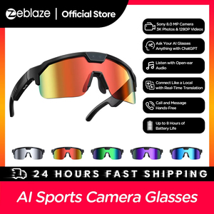 Gafas Deportivas con Cámara Q01 <span class=keywords><strong>Zeblaze</strong></span> AI, Cámara de 800W, Grabación de Fotos y Vídeos, Traducción Inteligente, Llamadas y Mensajes con Manos Libres - Product Image 2