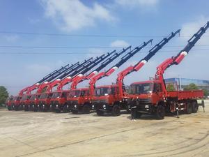 Fabricant 4x2 RHD 85T camion à bras étendu 5T camion à grue pliante bois, poteaux téléphoniques, brique Transport chargement camion à grue - Product Image 6