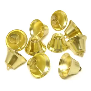 Acessório de sino jingle bell de metal dourado personalizado, acessório diy