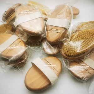 Bath Sisal Fiber Brush Vegan Hair Bath Brush Shower Exfoliating Scrubber Massage Wooden Dry Body Brush