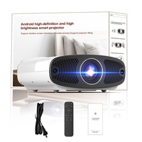 Proyector de Cine en Casa Q7Ultra HD 4K con Enfoque Automático, 2G de RAM, Android 9, Lámpara LED/Láser de 1300 Lúmenes, 2K Integrado, Mini, para Estados Unidos