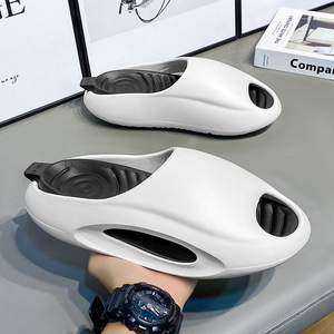 Sandales d'été pour hommes 2024, nouveau style, tendance, antidérapantes, à semelle épaisse, décontractées, pour la plage, tongs pour couples - Product Image 3