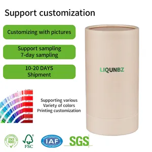 Customized Biodegradable Cosmetic Paper Tubes Serum Cardboard Packaging Paper Round Cans