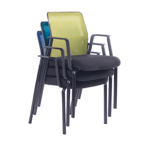 Chaises de <span class=keywords><strong>visiteurs</strong></span> de bureau à pieds métalliques, dossier mi-haut, en maille, pour salle de réunion - Product Image 6