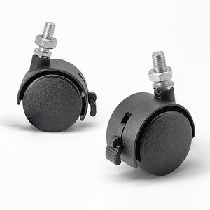 <b>Adjustable</b> Wheel Covers with Brakes <b>Square</b> and Round Tube Sliding Trolley Feet - Product Image 4