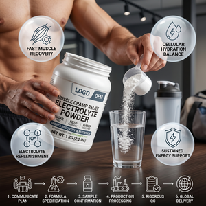 Électrolyte de récupération sportive sans sucre, saveur naturelle, pour soulager les crampes musculaires chez l'adulte, certifié HACCP, ODM, en vrac, emballage personnalisé - Product Image 2