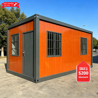 Maison modulaire préfabriquée démontable de 20 pieds à haute capacité de charge, à faible coût, pour l'exportation (Containerhauser)