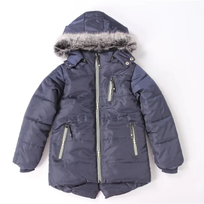 Stockpapa overrun wholesale 2022 Winter 100% polyester fashionable boys hooded coat for kids Overruns