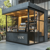 Design de Kiosque Conteneur Éphémère Mini Bar à Café Restaurant Rapide Magasin de Proximité